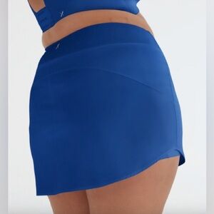 Knix Women High Waist Athletic Workout Skort Skirt Shorts Royal Blue Small